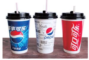 China 16Oz Disposable Paper Coffee Cup single wall PE coating customized wholesale