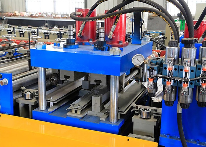 CZ Steel Frame Profile Section Celling Purlin Roll Forming Machine with Hydraulic Punch