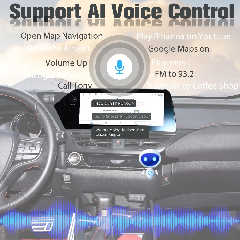 Carplay Car Video interface For LEXUS UX 2019-2021 Android system interface with screen touchpad and 360 AHD(128GB)