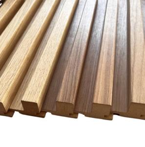 China Recycled Timber Wood Veneer Slats Wall Panels Flavorless Nontoxic wholesale