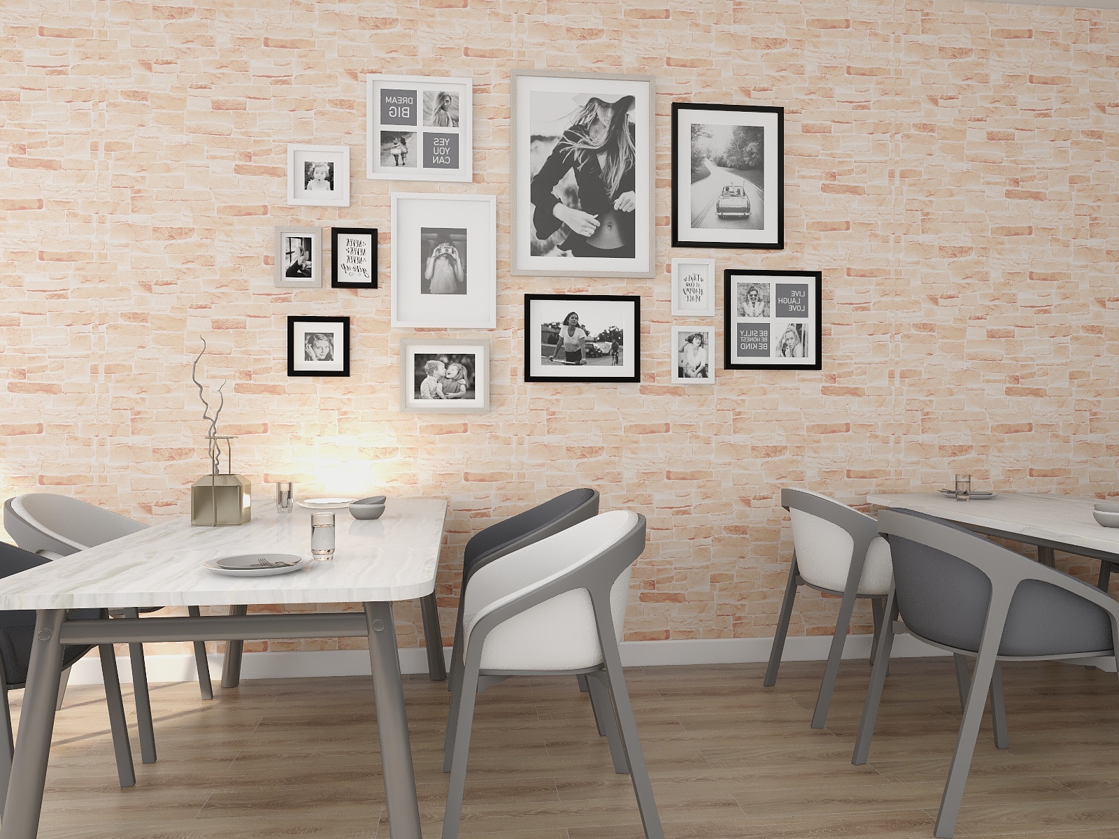 3D Slate Stone Brick Effect Wallpaper PVC 3D Brick Wallpaper For Walls
