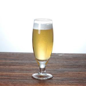 China Tall Narrow Body Fluted Beer Glass For Amstel Light EEC FDA Certification wholesale