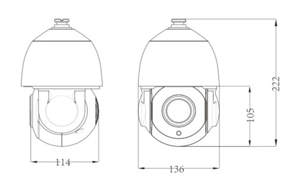 H.265 intelligent outdoor 1080P HD POE PTZ 80m infrared night vision 20X zoom 5MP speed dome IP surveillance camera