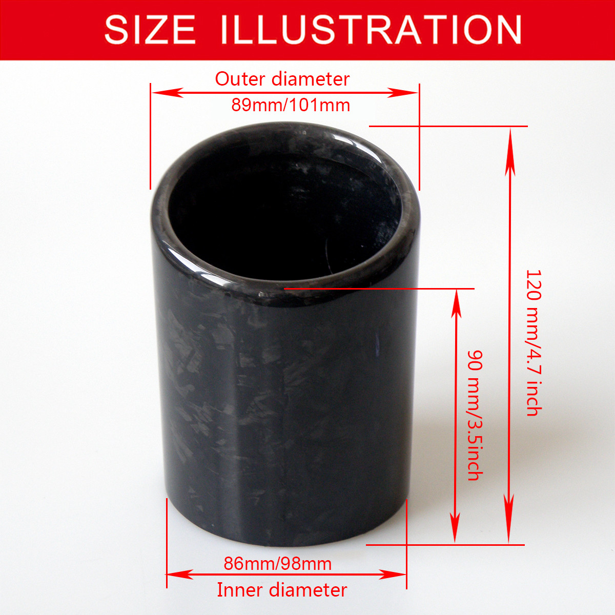 OEM ODM DIY Glossy Forged Carbon Fiber Exhaust System CFRP Epoxy Resin