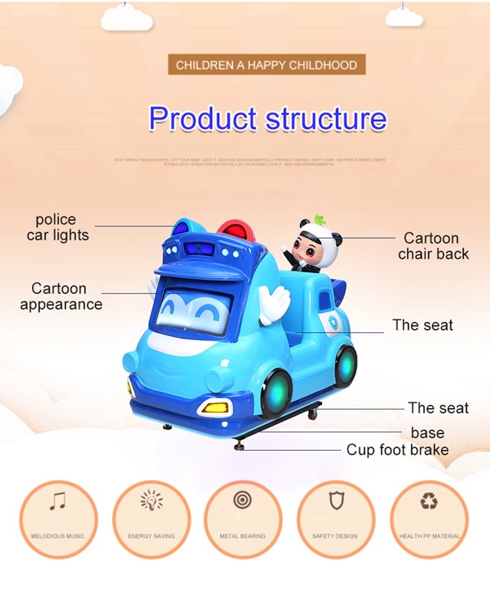 Rescue Boat Goethe Amusement Cartoon Kiddie Ride Coin Operated Swing Machine