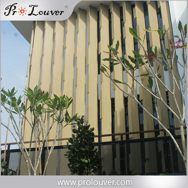 Aluminum Box Louver for Architectural Exterior Facades, Decoration Louver