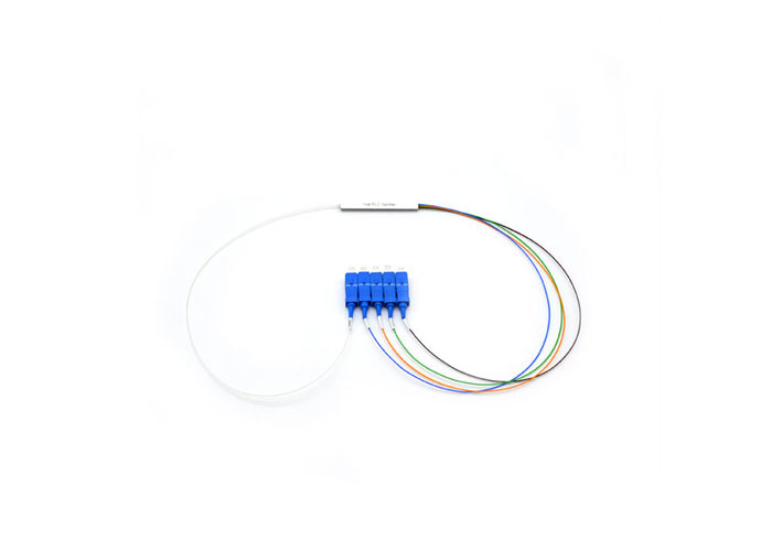 High Reliability Fiber Optic PLC Splitter 1 x 4 Mini Type With SC UPC Connector