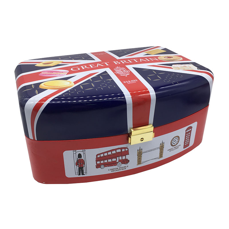 Antirust Dustproof Empty Decorative Cookie Tins , FSC Decorative Tin Cans With Lids