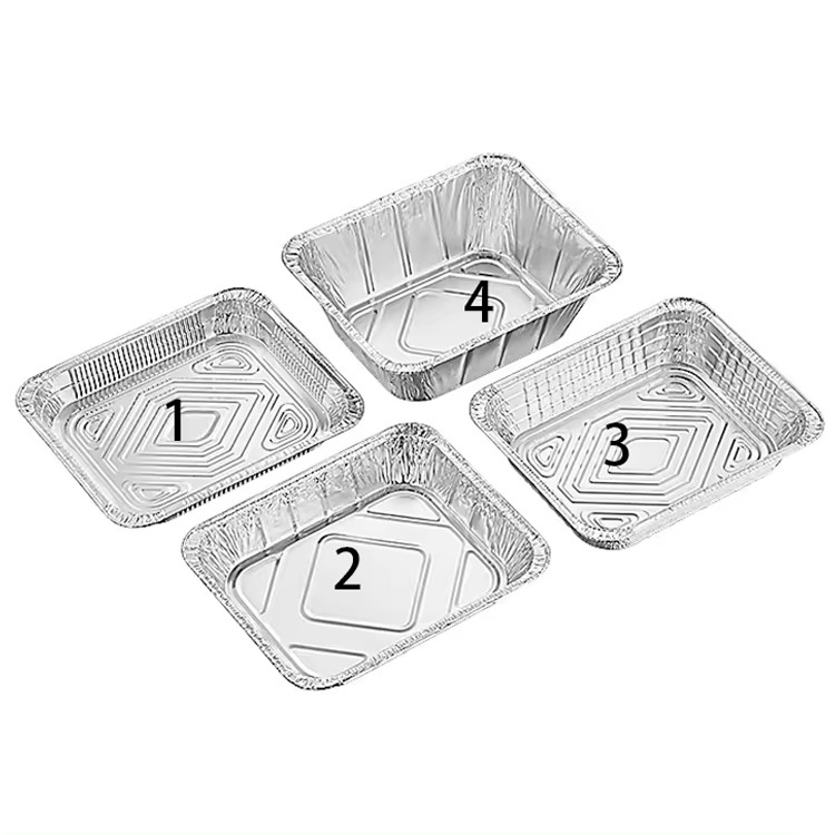 8.6 X 6.6 Inches Deep Pan Disposable Takeaway Reusable Aluminium Foil Container Tray