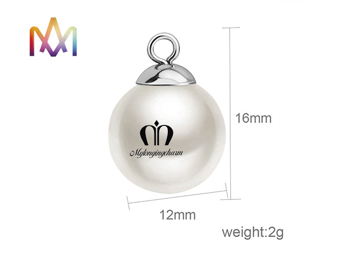 SS304 Round Shank Pearl Buttons Dangle Beads Pendant