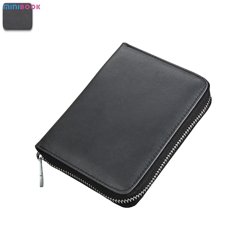 Custom Logo Genuine Leather Rfid Wallet with RFID Blocking and ID Card Holder