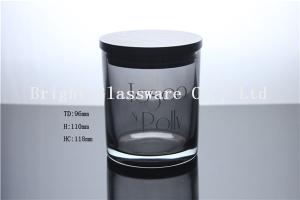 China Custom Press Glass Candle Holder with lid wholesale