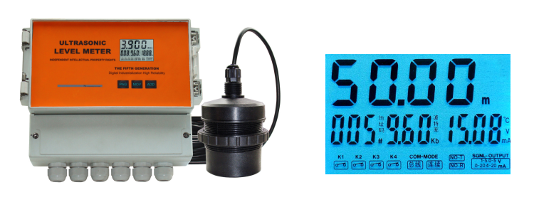Water Tank Level Indicator BGT-10RFG with Display 4-20mA RS485 Probe Blind Area 500-800mm