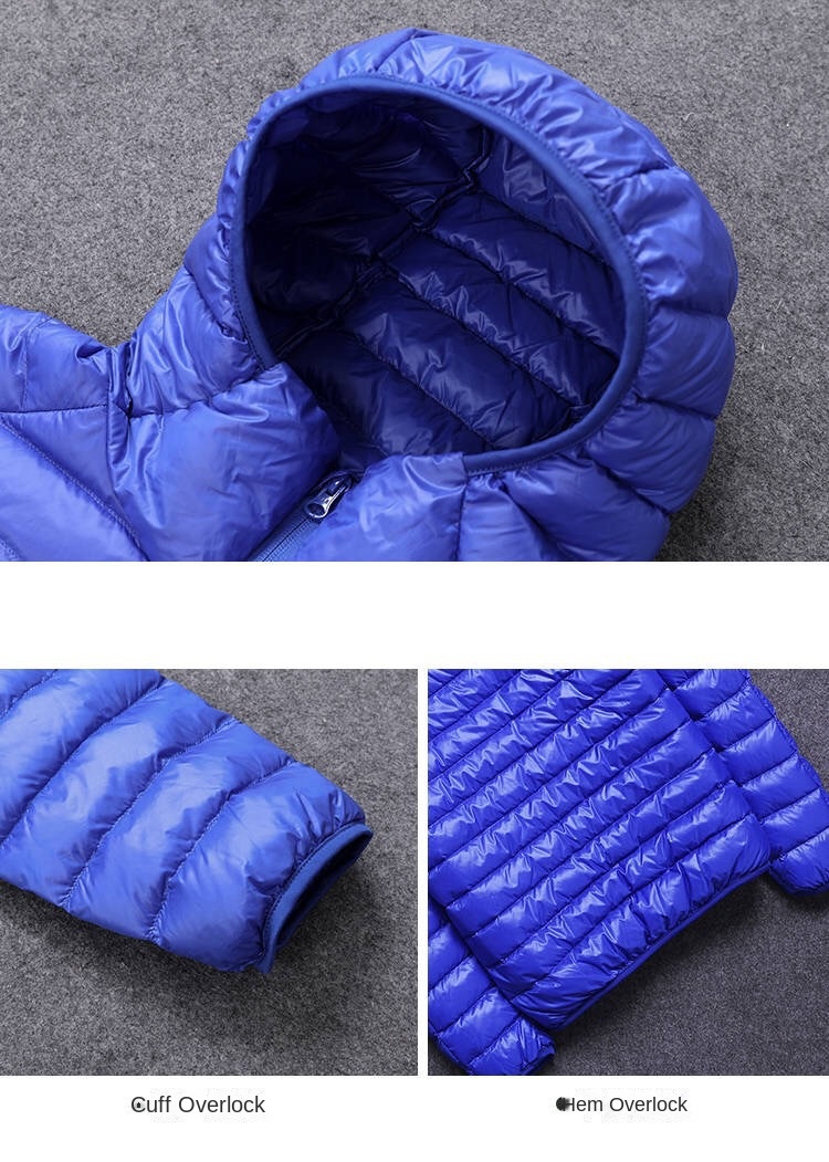 Blank Hooded Warm Down Jacket Casual Lightweight Winter Men Jackets