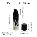 PET 50ml Cosmetic Lotion Bottle High Quality Airless Pump Bottle Hot Stamping