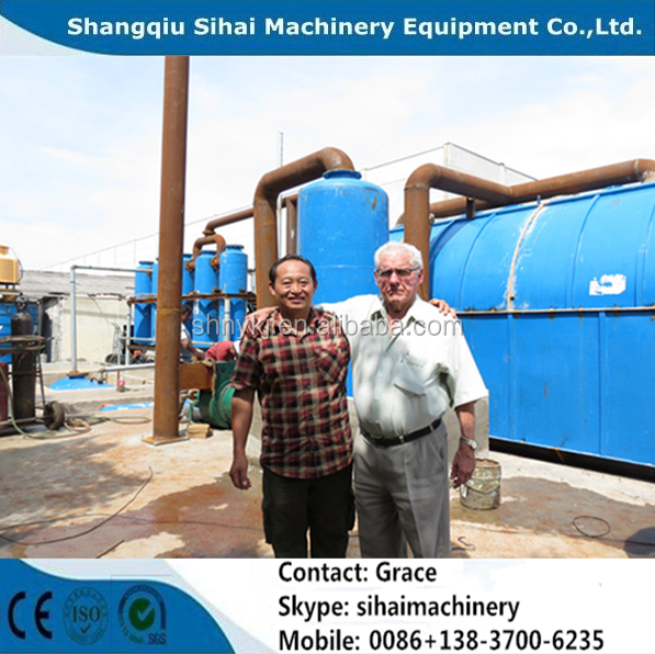 Eco-friendly Waste Tyre Recycling to Diesel Pyrolysis Plant 300sqm Area Required 380V
