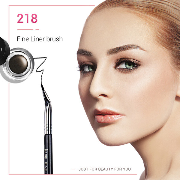 Angled Liner Synthetic Makeup Brush Set Pointing For Gel Liquid Powder