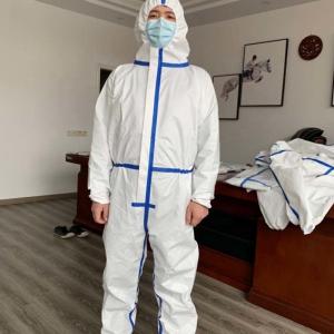 China Full Body Disposable Protective Suit Breathable Hooded Conjoined Style wholesale
