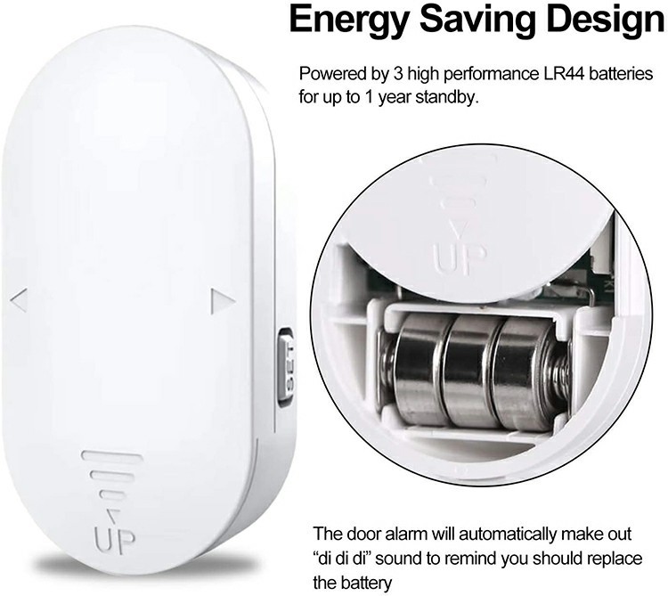 Türfensteralarm Einbrecheralarm Home Security Drahtloser Magnetsensor Diebstahlalarm 130db laute Sirene für die Sicherhe