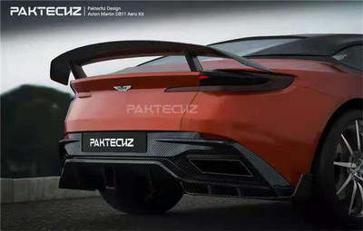 For Aston Martin DB11 Carbon Fibre Body Kit DB11 Upgraded PK Style Carbon Fiber Front Lip Diffuser Spoiler Hood