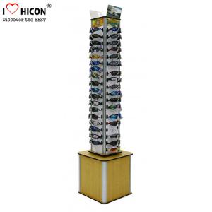 China Make Your Own Eyewear Floor Display Stand Sunglasses Displays Wooden Spinner wholesale