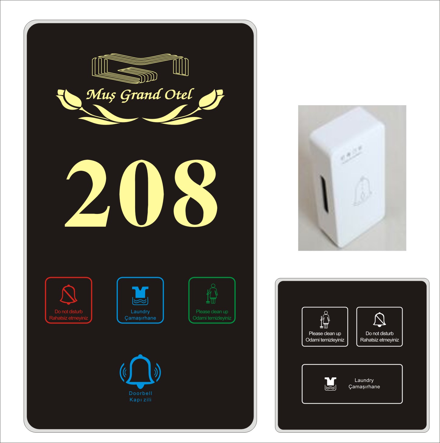 Customized Hotel Doorplate Switch With DND Switch Light Touch Switch For Hotels