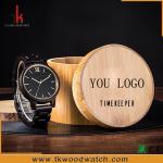 Christmas Gift Red and Dark sandalwood Gold hand wood watch private label
