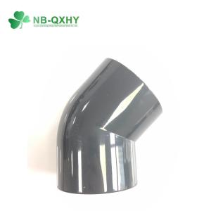 China 63mm UPVC PVC Pipe Fitting 45 Degree Elbows for Drainage Network Management wholesale