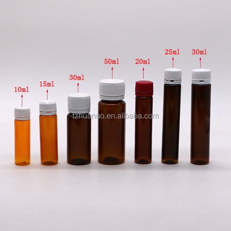SCREW CAP Sealed 25ml/1oz PET Bottle for Sterile Coffee and Oral Liquid Packaging