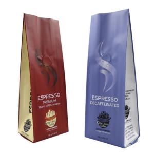 China 100g 250g 500g 1kg Aluminum Foil Stand Up Pouch For Coffee Bean Packaging wholesale