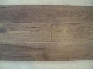 China Oak Solid Flooring brushed, and Grey Grian color wholesale