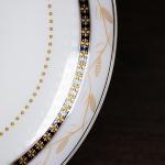 Black Edge Colored Porcelain Dinnerware Customized For Wedding Ceremony