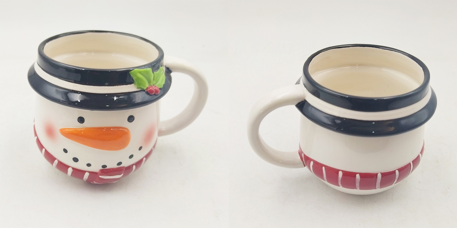 White Snowman Diner Christmas Style Coffee Mug Cup Custom Creative Ceramic Practical Thick Water Mug