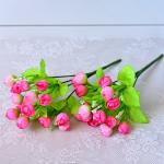 Indoor and outdoor Small pretty red flower heads wholesale plastic flowers