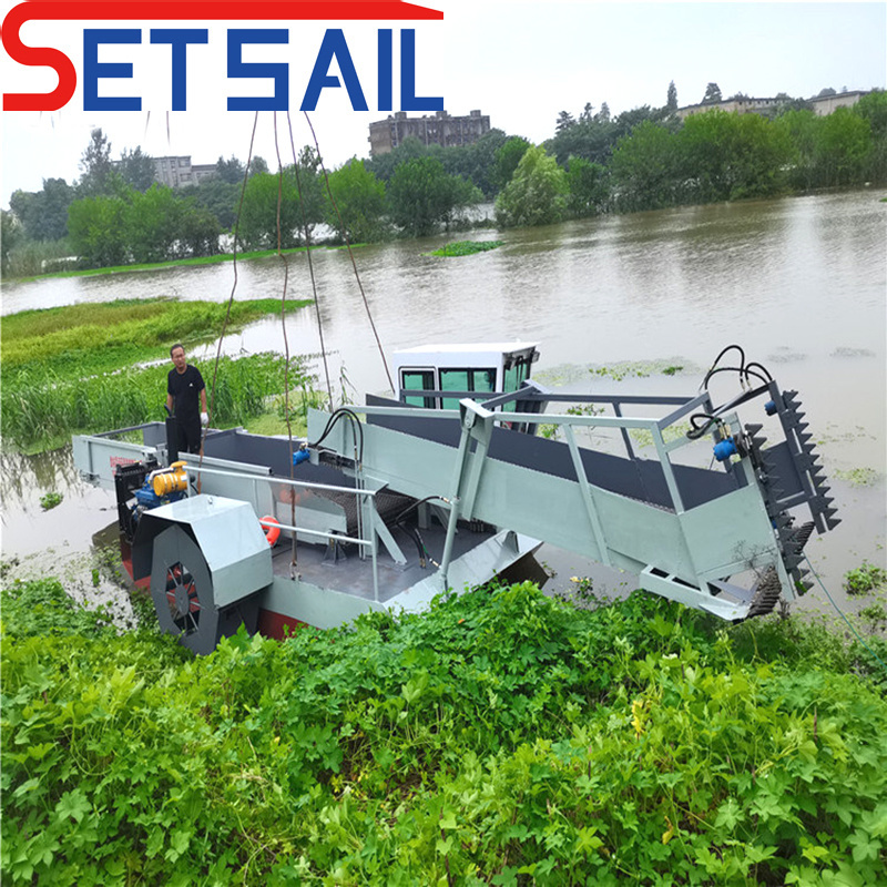 Made in China River Floating Waste Aquatic Plant Harvester for Water Hyacinth