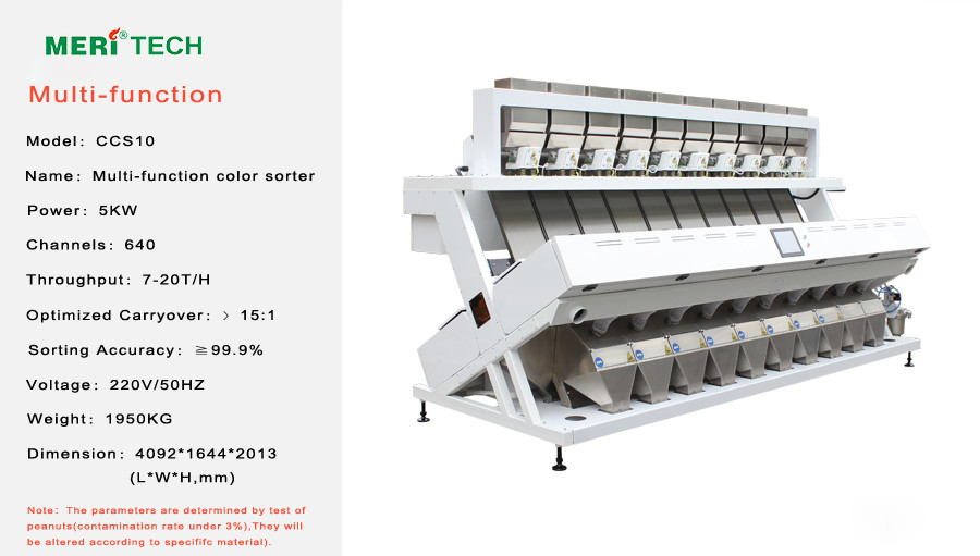 640 Channels Mineral Sorting Machine 5kw with High Frequency Ejector