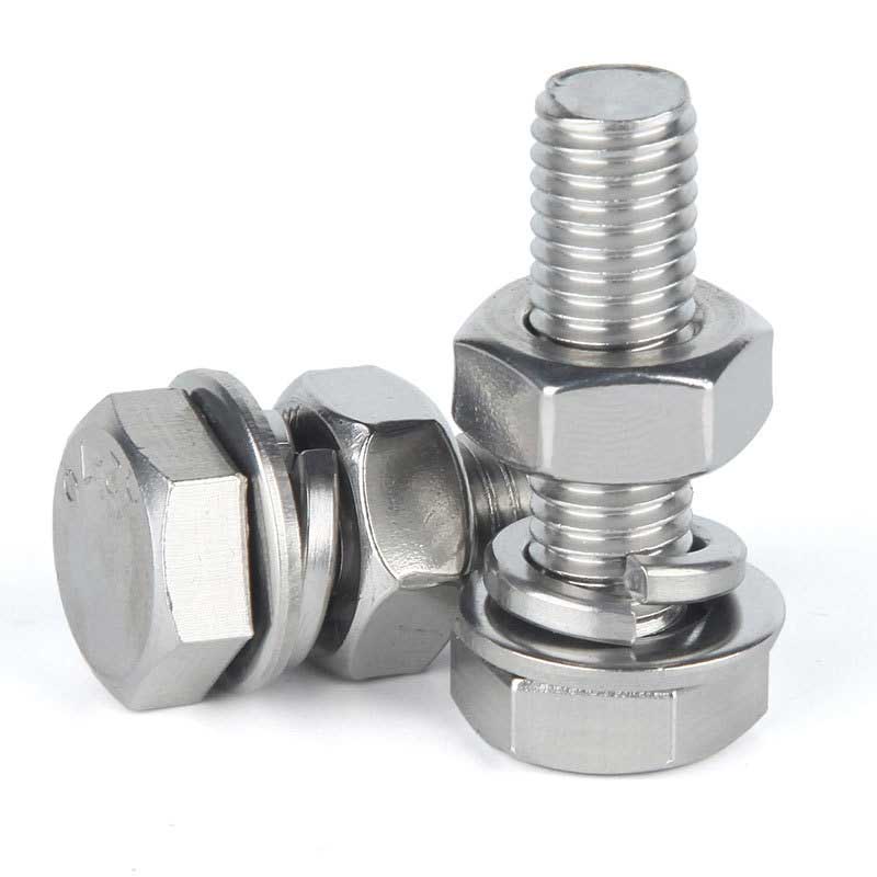 Stainless Steel A2 A4 DIN931 Partial Half Thread Hex Bolt and Nut with Washer Stock