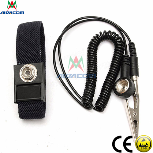 Blue Black 7MM Snap 1M5% ABS ESD Wrist Strap