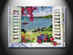 China Eco Friendly Fashion Window Scenery Modern Ornament Handmade Oil Painting mcfj1003 wholesale