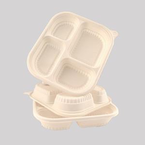 China 242*214*48mm 1.2L 4 Compartment Meal Tray Waterproof wholesale