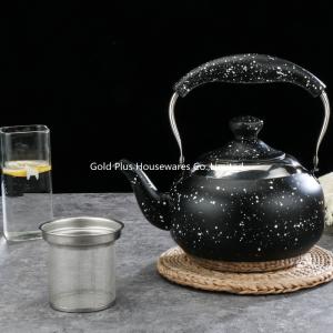 China 1L Stovetop Stainless Steel Tea Pot Black Color Loop Handle Kongfu wholesale