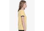 Yellow Ladies' Casual T Shirts , Slim Fit T - Shirt Crew Neck Printing
