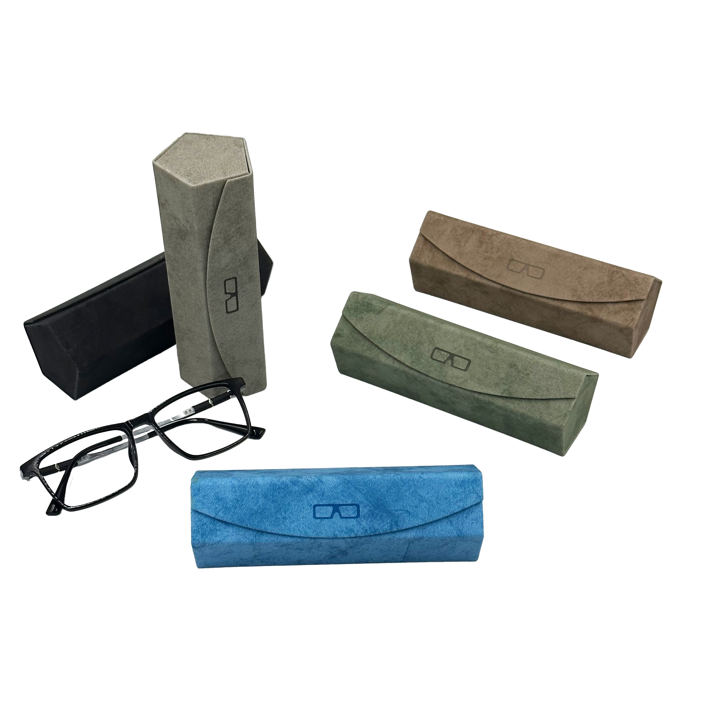 Scratchproof Hand Made Foldable Eyeglass Case Customized Size Color