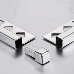 China Custom 304 316L Stainless Steel Tile Trim Profiles 6mm 8mm 10mm Height wholesale