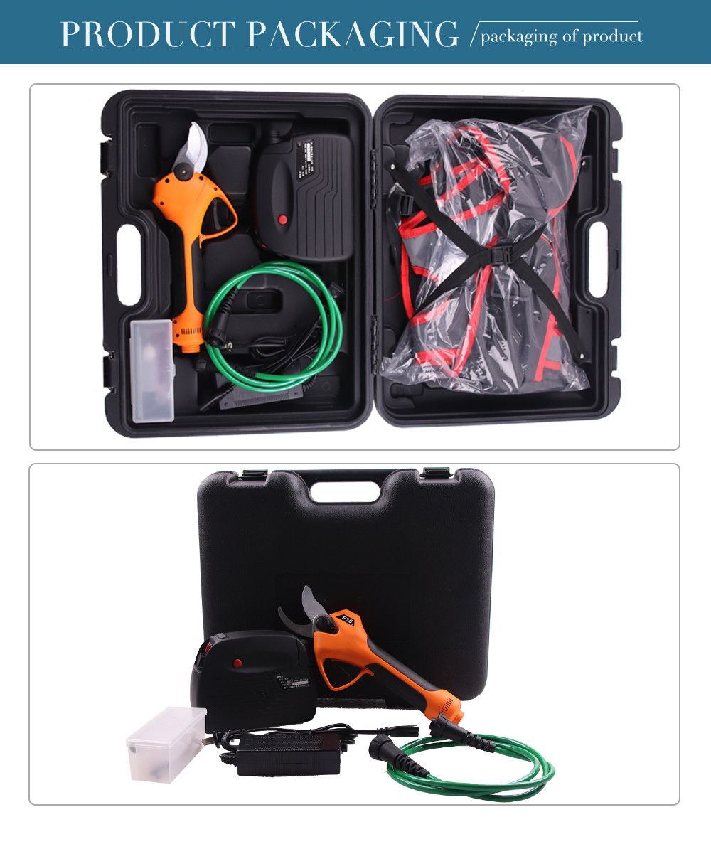 Swansoft 800g 3.5CM Electric Pruning Shears Garden Scissors Secateurs with 43.2V 4.8Ah Battery