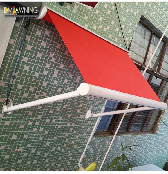 Retractable Drop Arm Window Awnings Outdoor Aluminium Heavy Duty