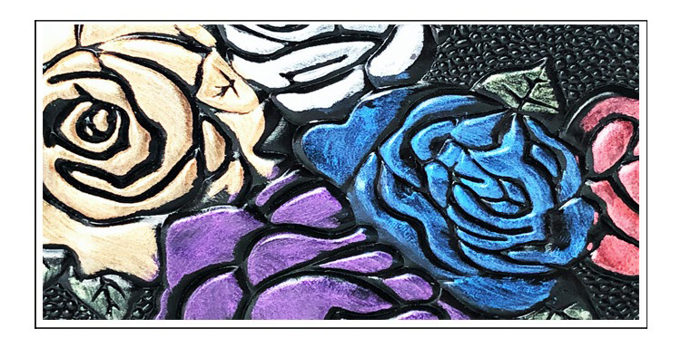 Designer Ladies Wallet in Long PU Leather with Custom Print and Fashionable Design