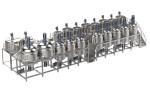 Vacuum Hydraulic Lifting Toothpaste Making Machine For Emulsification