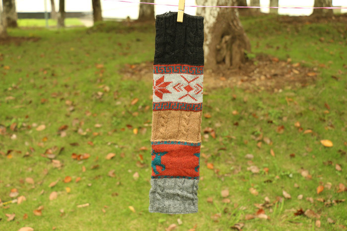 women deer snowflake jacquard knit boot socks wood feel casual wool acrylic, socks, warmer
