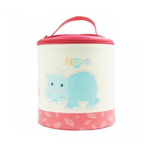 China Cute Printed Round Shape PU Leather Bento Lunch Bag wholesale